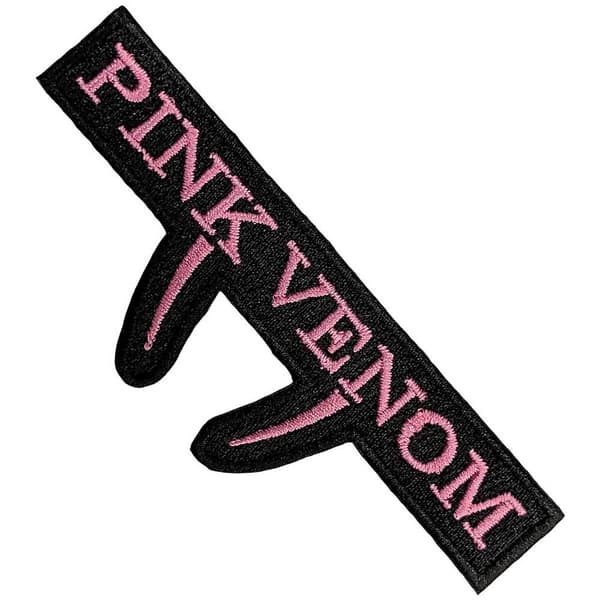 BlackPink Pink Venom Woven Iron On Patch Black/Pink One Size