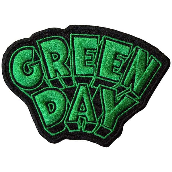 Green Day Dookie Woven Logo Iron On Patch Black/Green One Size