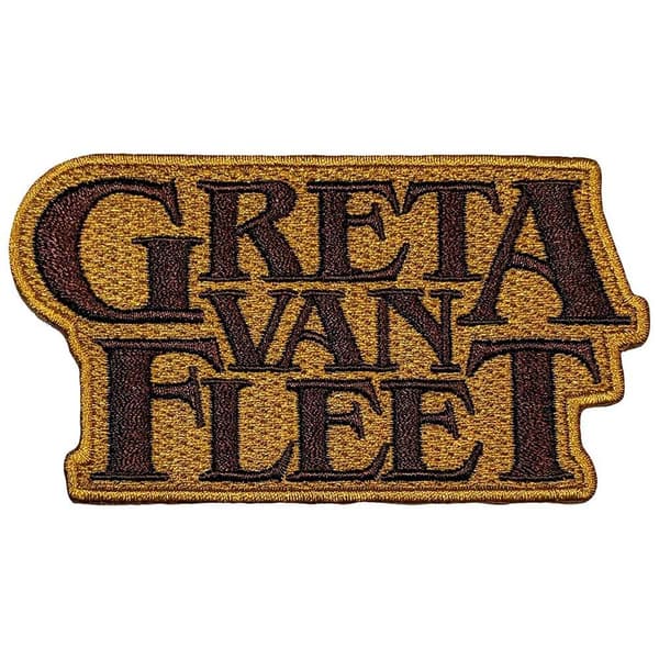 Greta Van Fleet Vävd logotyp som stryks på Brown One Size