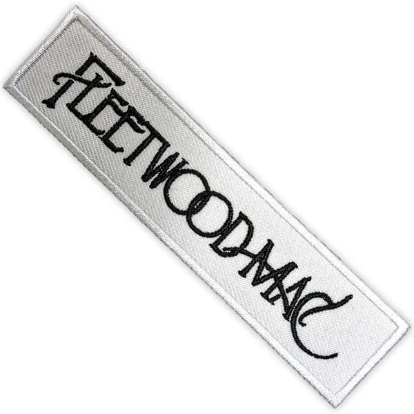 Fleetwood Mac Woven Text Logo Iron On Patch White/Black One Size