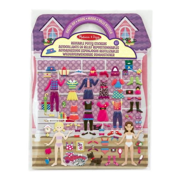 Melissa & Doug Uudelleenkäytettäviä Puffy Tarrat Playset Dress-Up