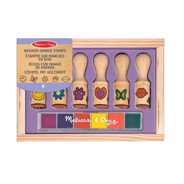 Melissa & Doug Stempler med træhåndtag