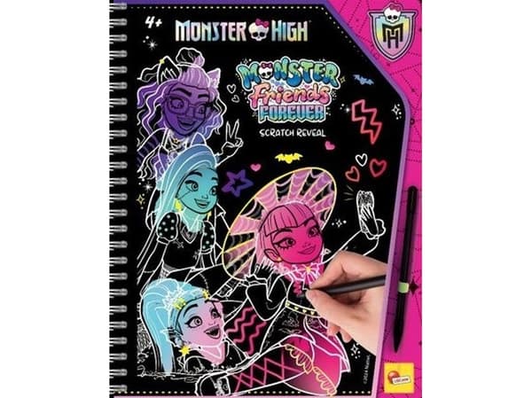 Lisciani Zdrapywanka Sketchbook Scratch reveal Monster High Forever Friends