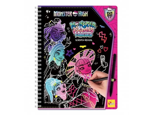 Lisciani Zdrapywanka Sketchbook Scratch reveal Monster High Forever Friends