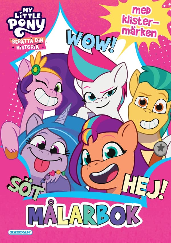 Målarbok My little Pony med klistermärken Kärnan