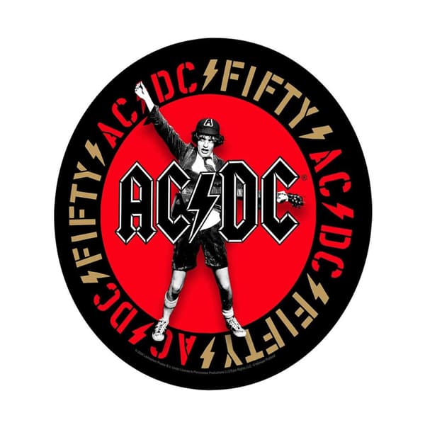 AC/DC Angus Emblem Påsydd Vävd Patch