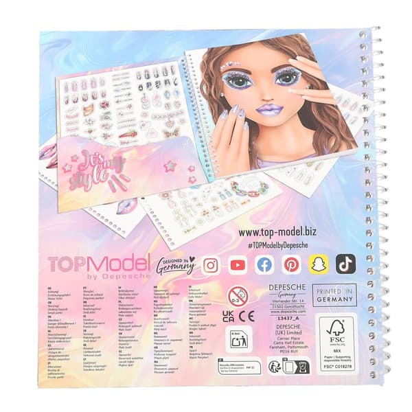 TOPModel Style me Face Stickersbok