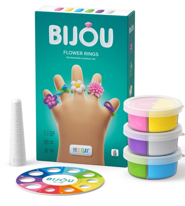 Modellera Skapa Ringar 3-pack lufttorkande Hey Clay