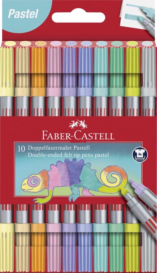 Tuschpenna med dubbelspets Pastell 10-pack Faber Castell