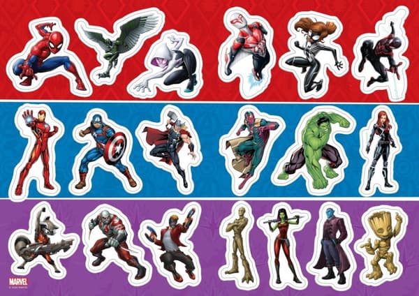 Marvel - målarbok med klistermärken