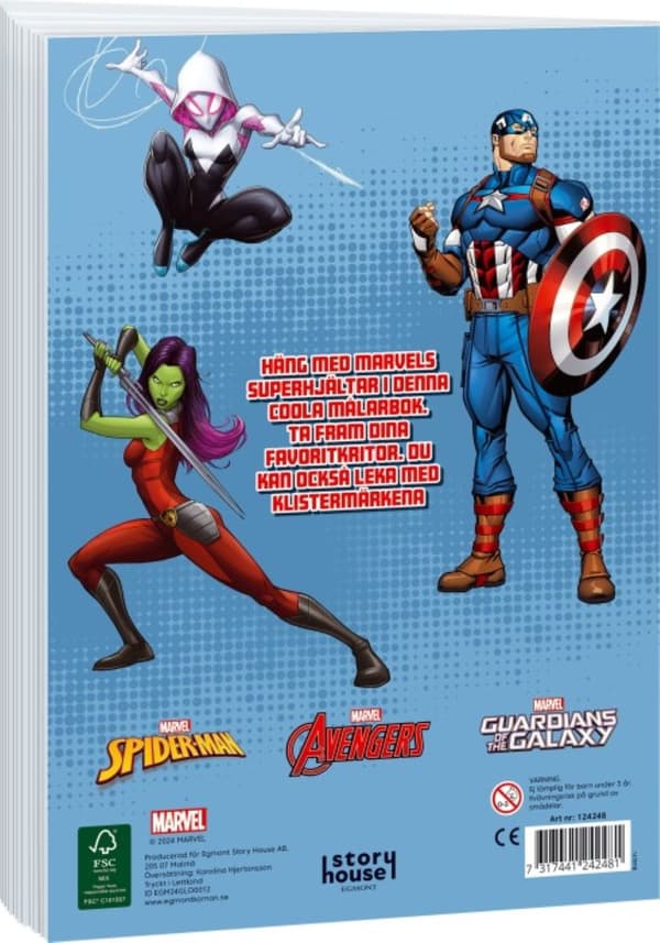 Marvel - målarbok med klistermärken