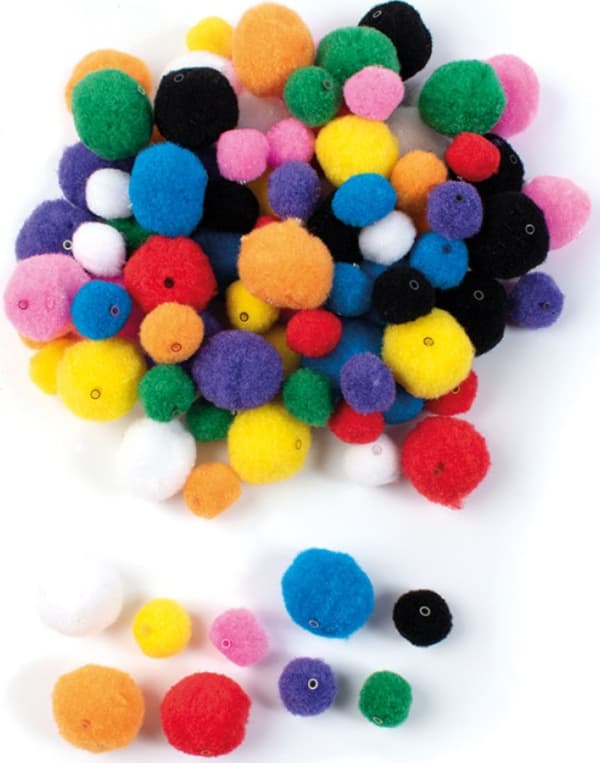 Pärlor Pompom 20 & 30 mm 200-pack Playbox