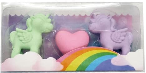 Suddigummi Unicorn och Hjärta osorterade färger 3-pack Suntoy