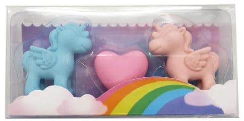 Suddigummi Unicorn och Hjärta osorterade färger 3-pack Suntoy