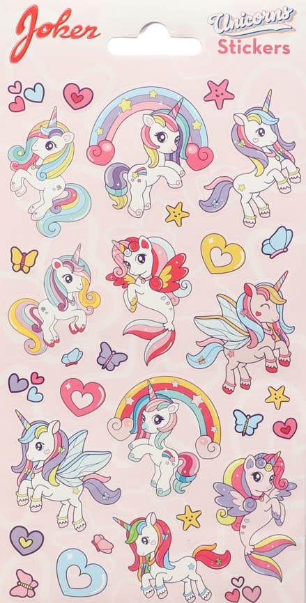 Klistermärken Unicorns 1 ark