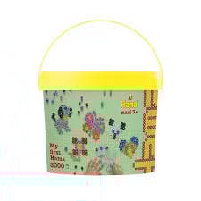 HAMA Beads Hama - Maxi pärlor - 3000st + 4 plattor i hink (388806)