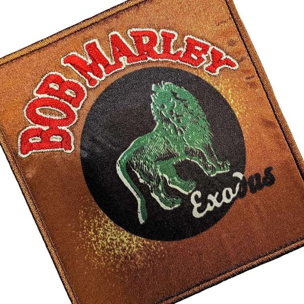 Bob Marley Exodus Lion tryckt påstrykningslapp