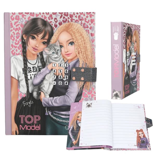 TOPModel Dagbok med kod & musik Rebel Kitty