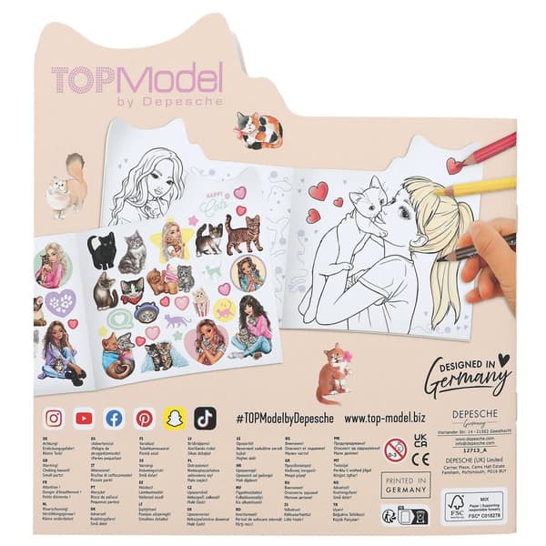 TOPModel Kitty Målarbok med stickers