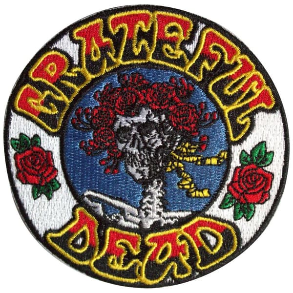 Grateful Dead Bertha Circle Woven Iron On Patch White/Multicoloured One Size