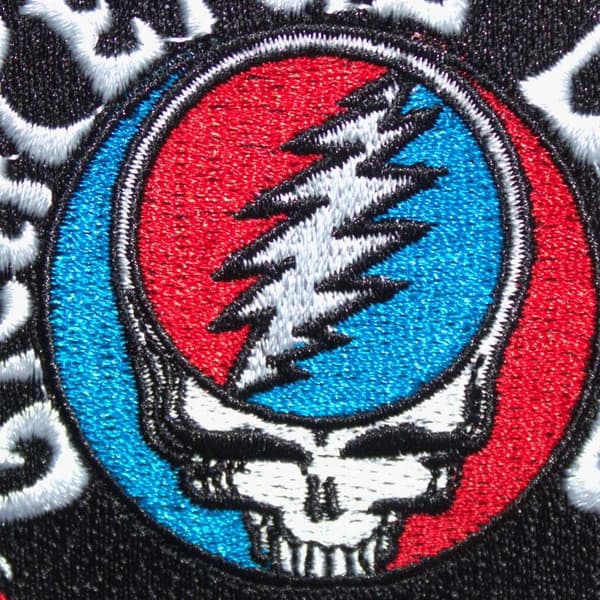 Grateful Dead Steal Your Face Logo V2 Woven Logo Iron On Patch