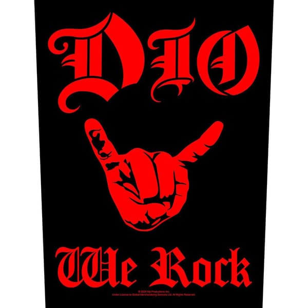 Dio We Rock Patch Black One Size