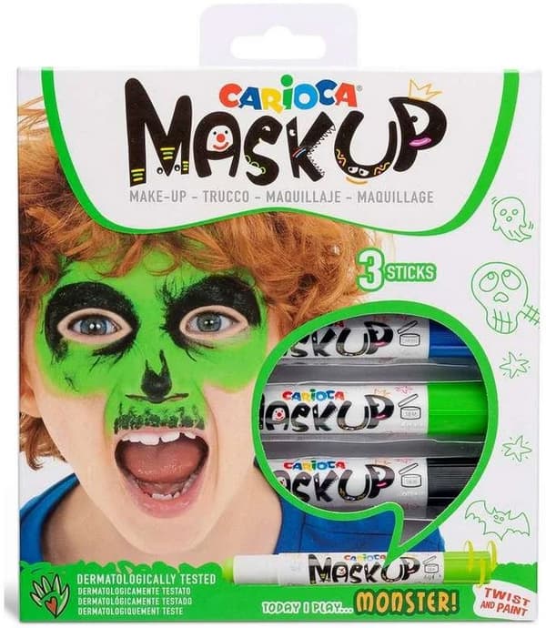 CARIOCA Mask Up - Meikkitikut - Monster (3 kpl) (809493)