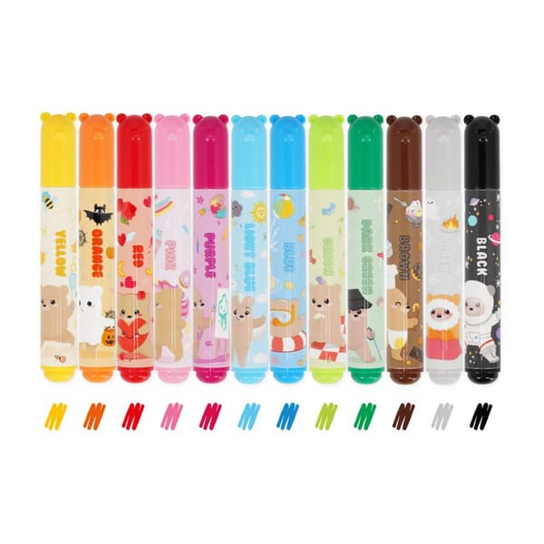 Tuschpennor Teddy Friends 12-pack Legami