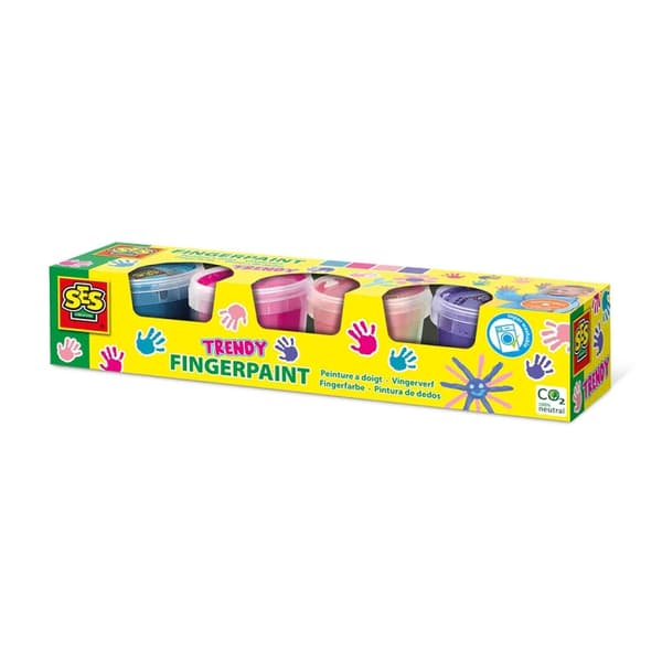 SES Creative Fingerfärg Trendy 4x110ml - (S00392)