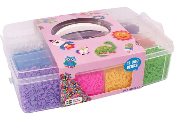 Rørperler i oppbevaringsboks 12 000 stk Playbox