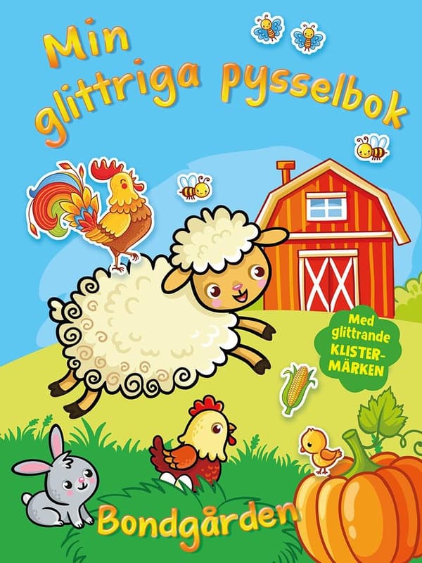 Min glittriga pysselbok Bondgården med klistermärken