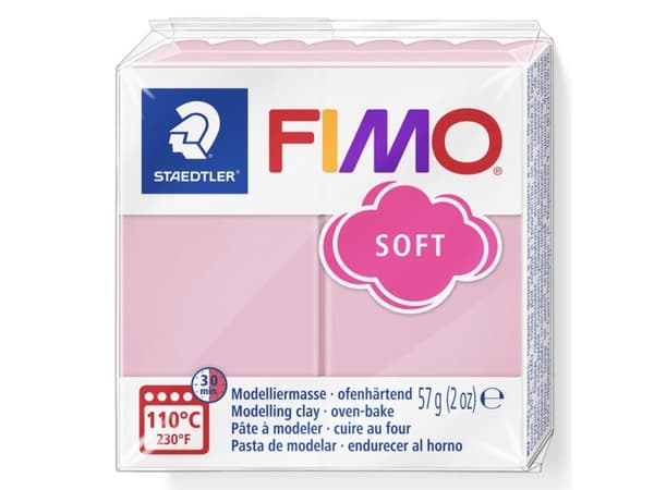 Staedtler FIMO 8020-T21, modellervoks for barn, leire, kremfarget, rosa