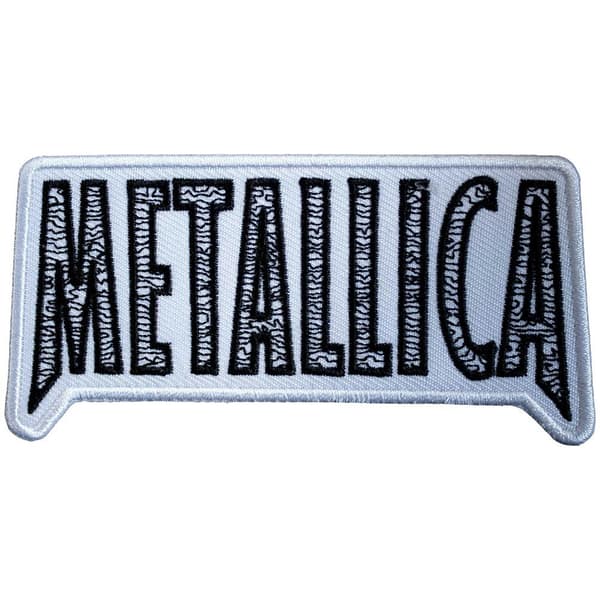 Metallica Load Woven Logo Iron On Patch Black/White One Size
