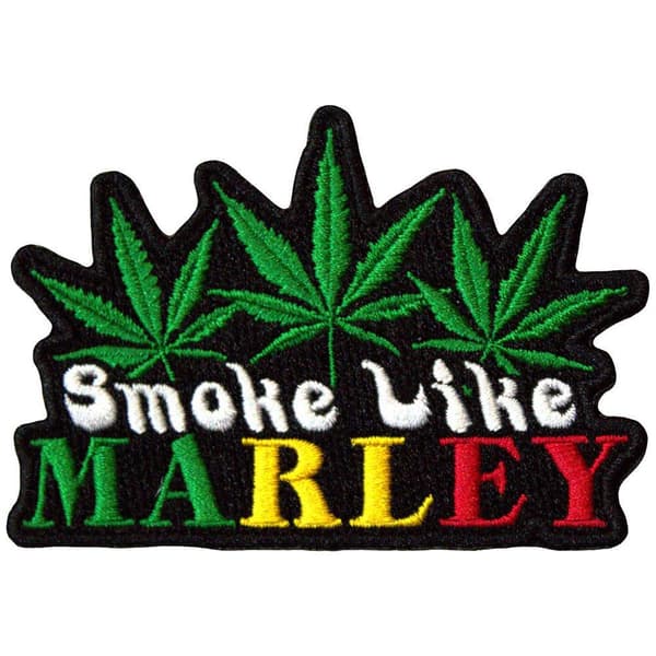 Bob Marley Smoke Like Woven Iron On Patch