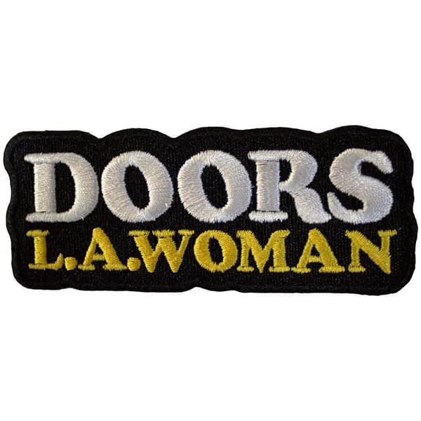 The Doors LA Woman Woven Text Logo Iron On Patch
