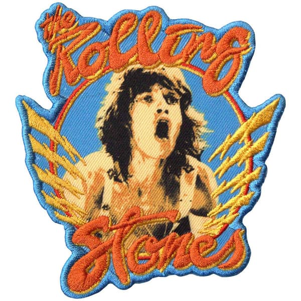 The Rolling Stones Mick Logo Printed Iron On Patch Multicoloured One Size