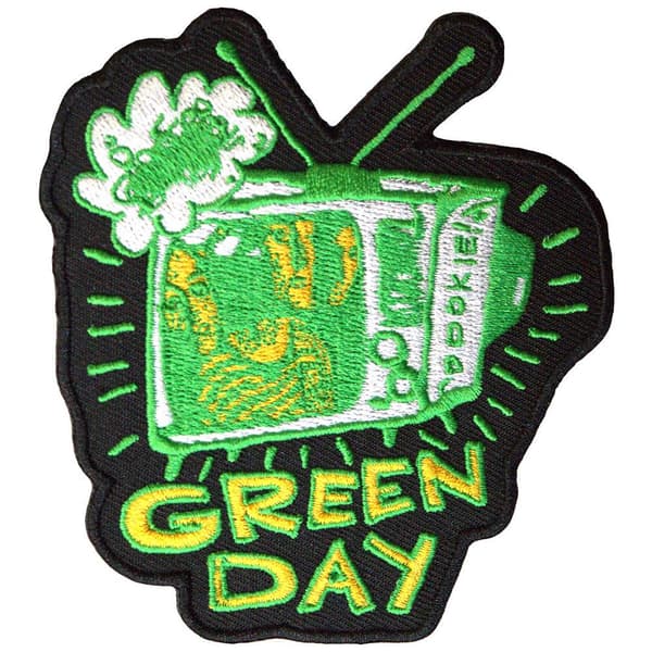 Green Day Dookie Longview Woven TV Iron On Patch Black/Green/Yellow One Size