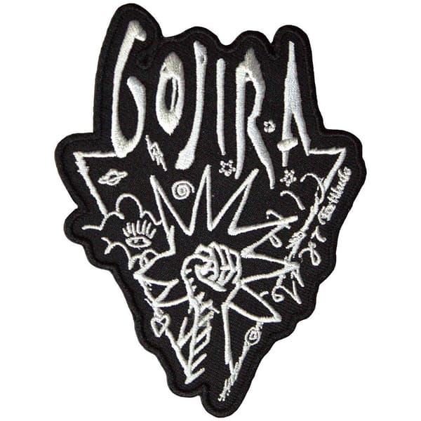 Gojira Power Glove Woven Iron On Patch Black/White One Size