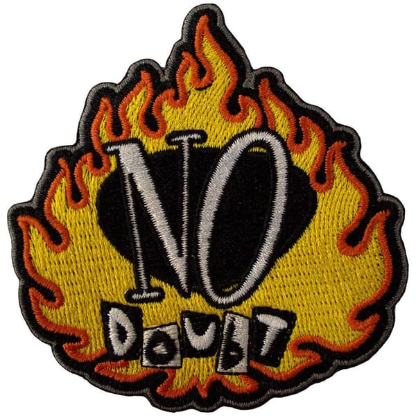 No Doubt Woven Flames Iron On Patch
