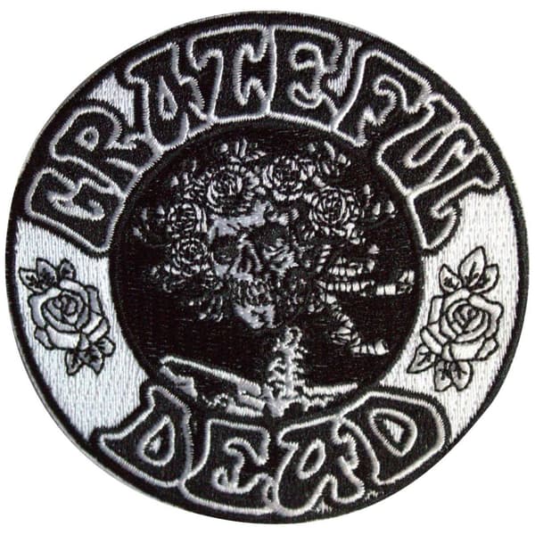 Grateful Dead Bertha Circle Woven Patch Black/White One Size