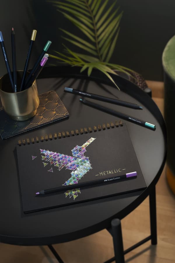 Färgpennor Black Edition 12p Metallic Faber Castell