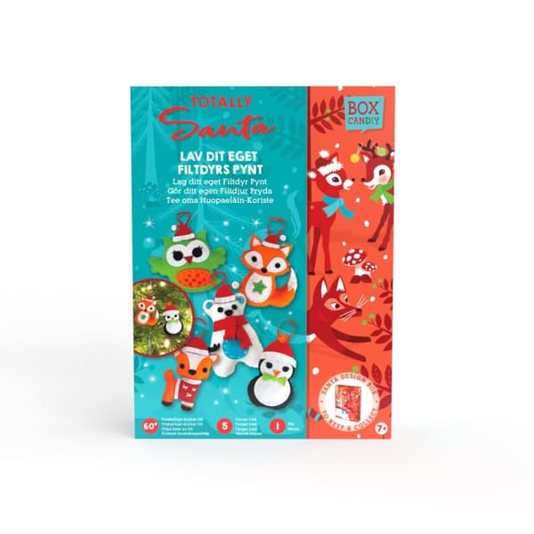 BOX CANDIY Filtpynt med dyr - Totally Santa (BC-X2209)