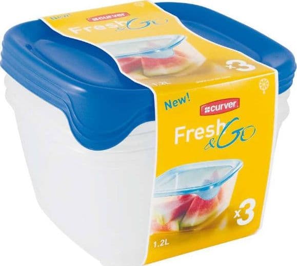 Curver Matbeholdere Matboks 3x1,2l Fresh Go universal