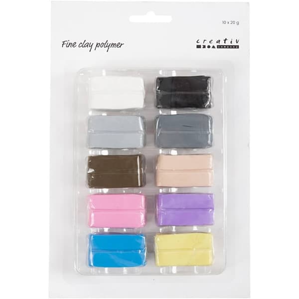 Creative Toys Fine Clay - Polymer - Pastellkuler 10x20 g (78102)