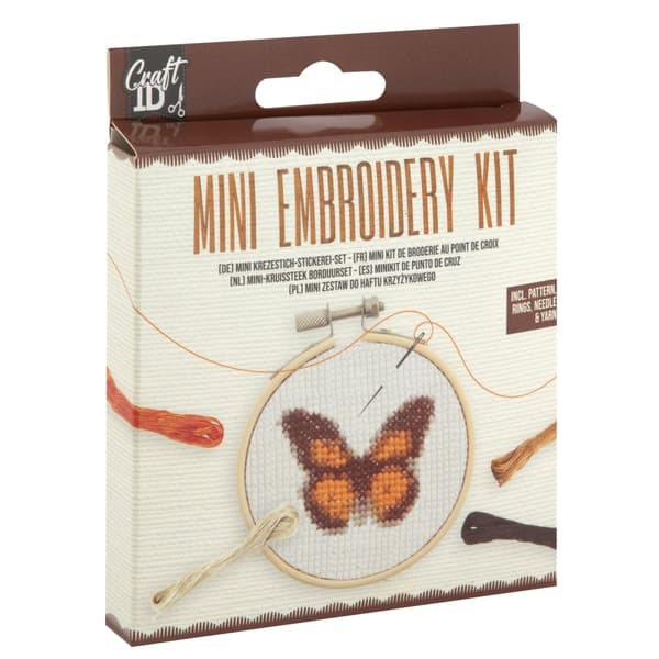 Craft ID Minibroderikit - Fjäril (CR1710)