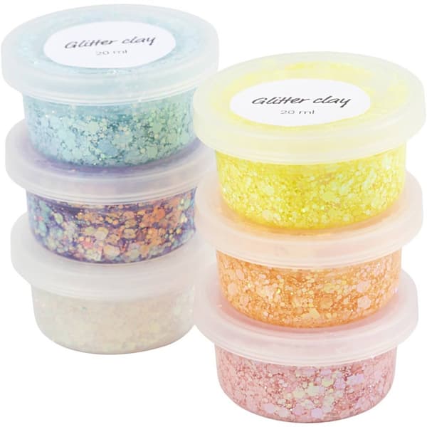 Creative Toys DIY Kit - Glitter Clay 6 stk (78745)