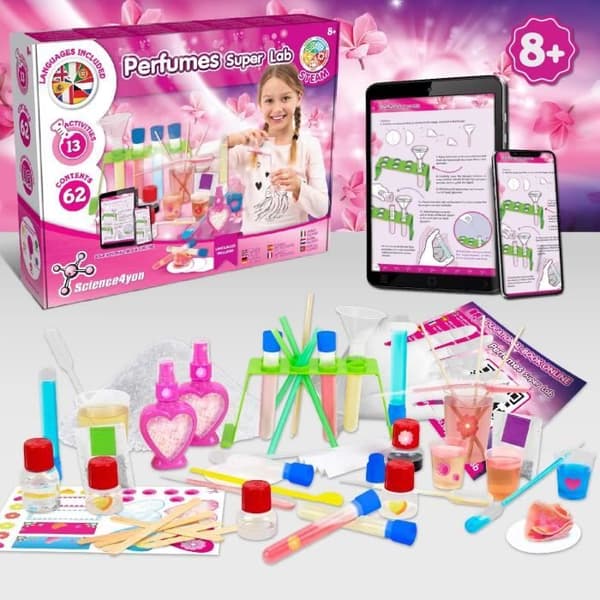 Science4you Super Parfymlaboratorium för Barn +8 År - Spel för Att Tillverka Parfymer, Utbildningsset för Vetenskap, Spel med