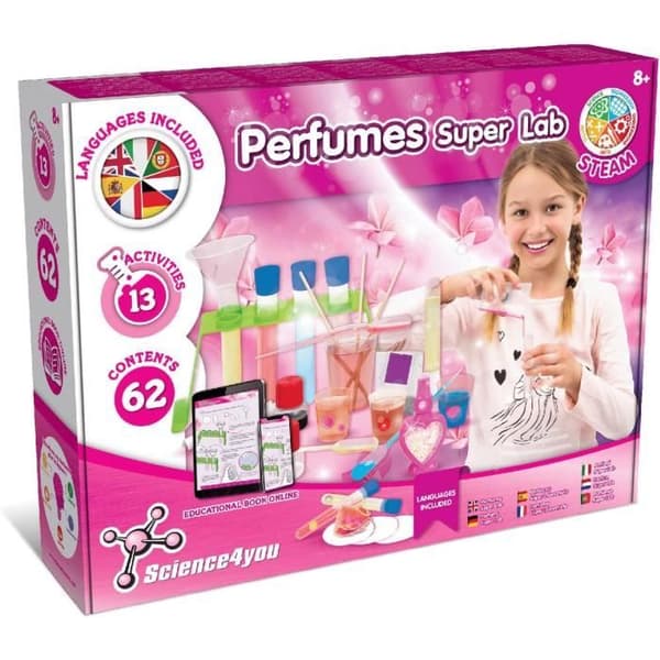 Science4you Super Parfymlaboratorium för Barn +8 År - Spel för Att Tillverka Parfymer, Utbildningsset för Vetenskap, Spel med