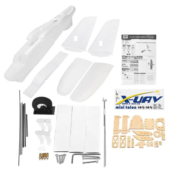 X-uav Mini Talon, 1300 mm vingbredd, V-stjärt design,Utrustning