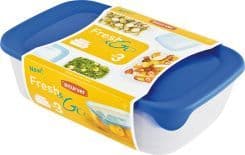 Curver Fresh&amp;Go sininen 3kpl astiasarja (182598)
